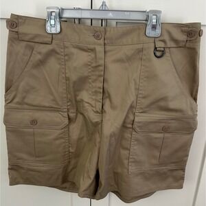 NWT Tilley Endurables Cargo Shorts Utility Outdoor Hiking‎ Travel Khaki Size 12